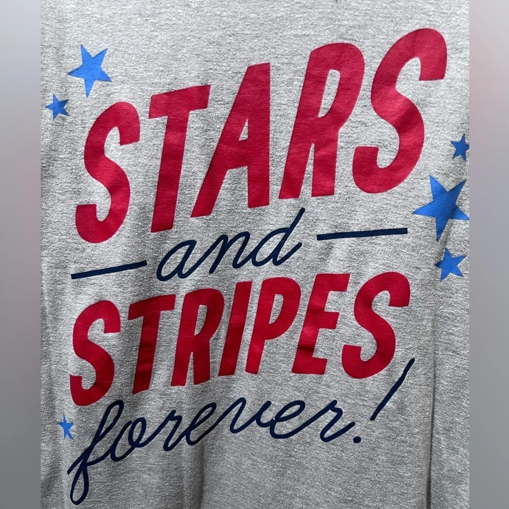Stars and Stripes Forever gray patriotic T Shirt